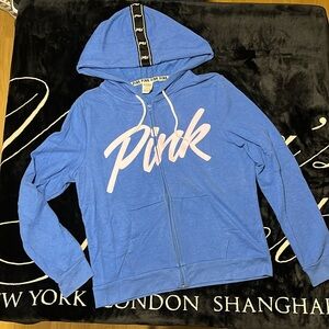 Victoria’s Secret PINK Zip-up Hooded Sweater size Large